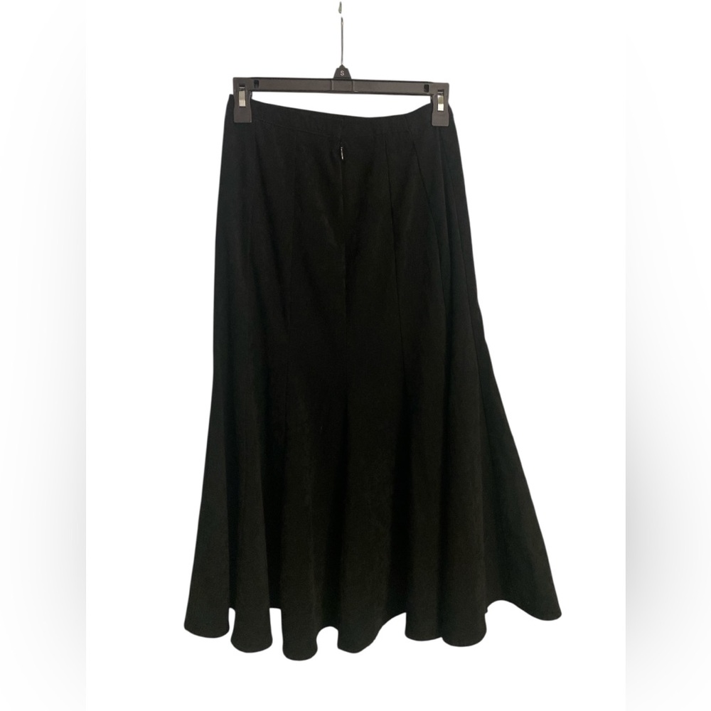 Tribal Studio Black Faux Suede Women's Skirt GUC 4